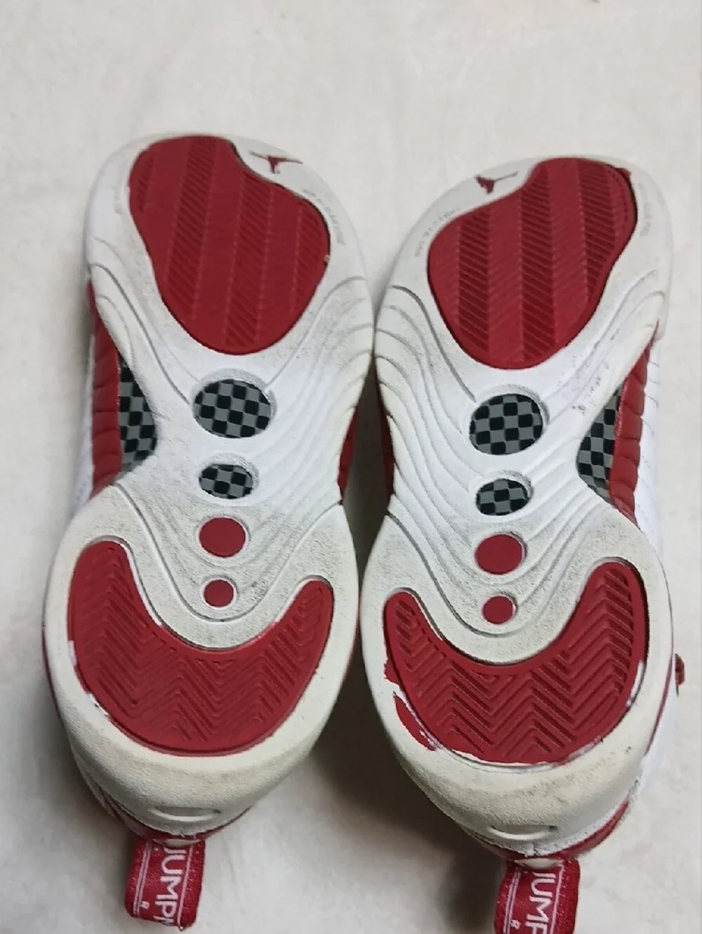 Jordan Jumpman Kids White and Red High-Top Sneakers Size 5Y